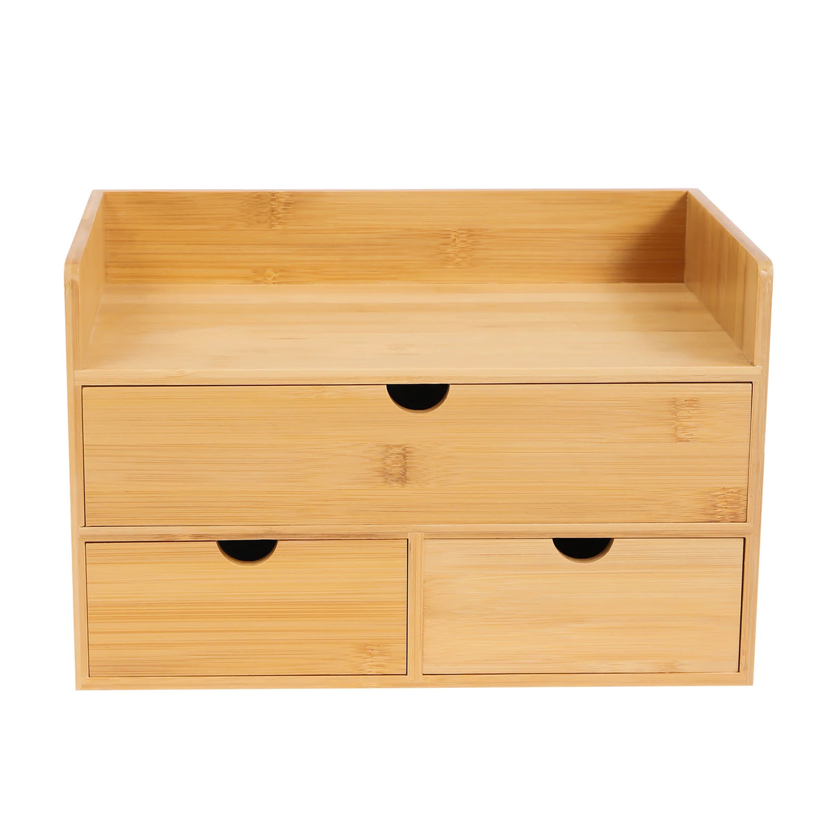 3 Drawer Mini Bamboo Desk Organizer