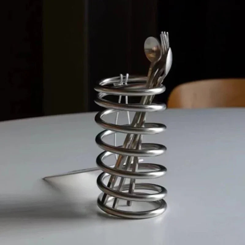 Stylish Metal Toothbrush Stationery Holder – Hollow Out Desktop Storage Rack