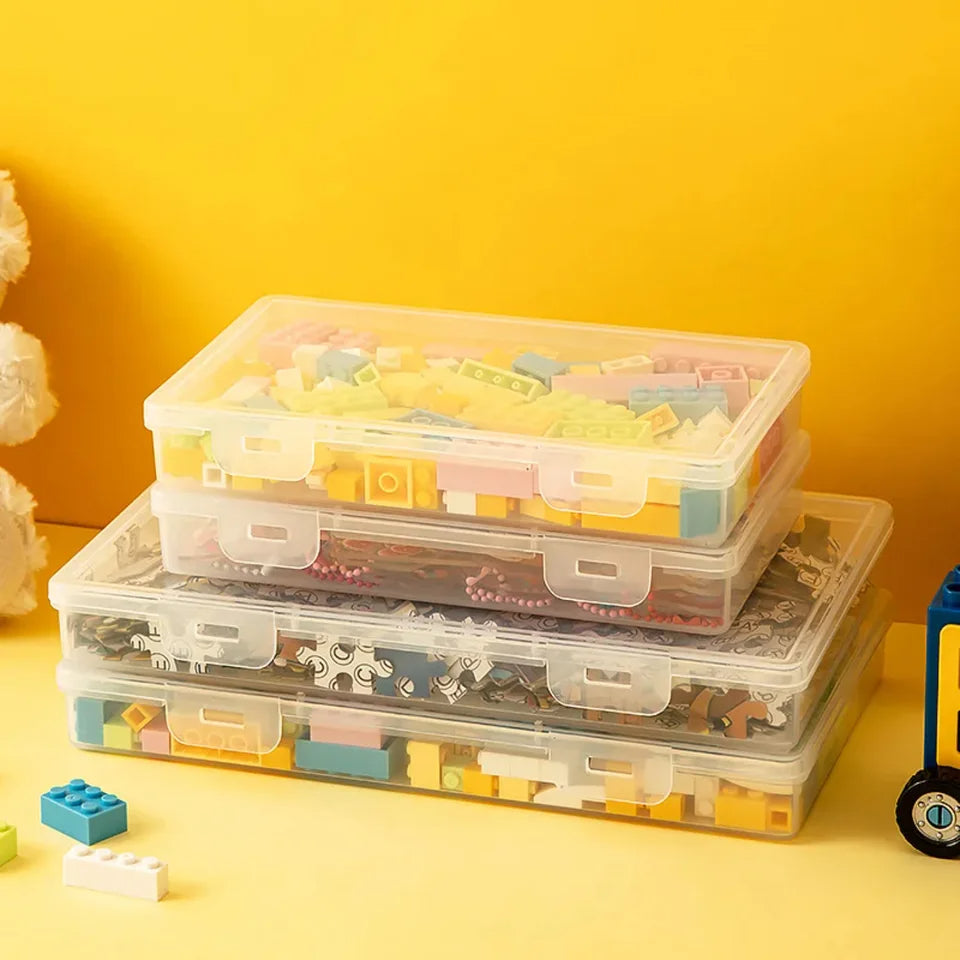 Rectangular Plastic Storage Boxes 4-Pack (Clear)