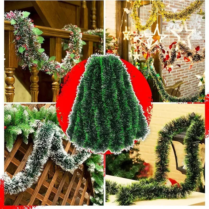 Green Cane Ribbons for Christmas Decorations