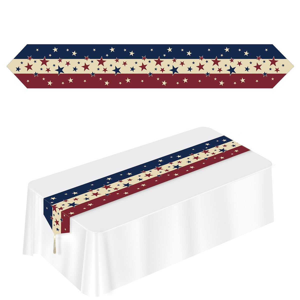 Pack of 12 Patriotic Americana Table Runners 72 Inch