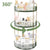 3 Tier Rotating Makeup Organizer Skincare Clear Make Up Storage Perfume Organizers, Green