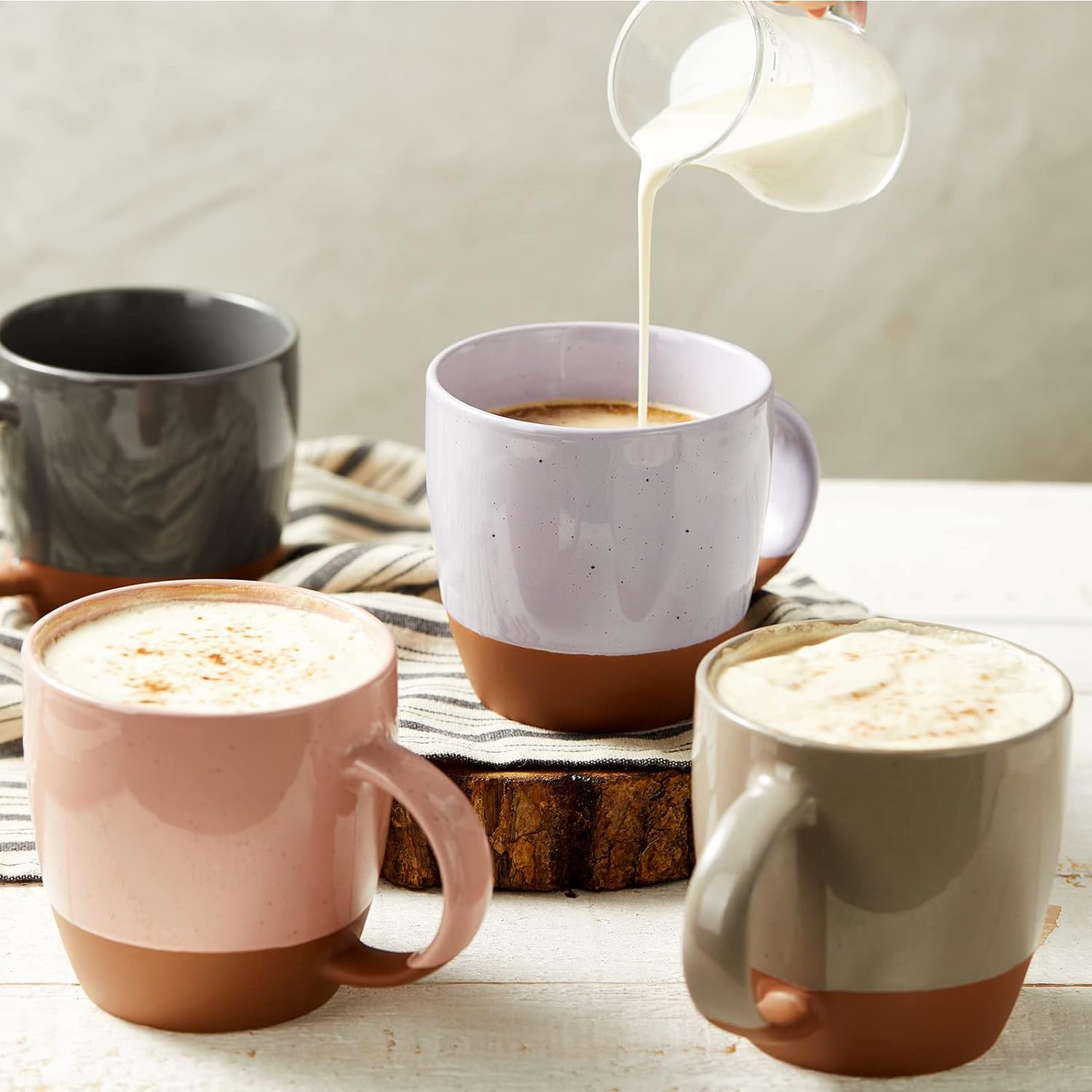 Ceramic Coffee Mugs Set of 6 18oz Coffee Cups with Handle