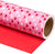 Reversible Wrapping Paper Pink and Red Heart Design (17" x 33')