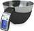 Digital Kitchen Food Scale with Removable Bowl and Measuring Cup, Stainless Steel and Black