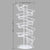 Egg Dispenser Metal Rack Spiral Rack, Storage Display Rack, White