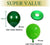 Green Latex Balloons 100PCS Green Balloons And Light Green Balloons with Green Ribbon, 12"