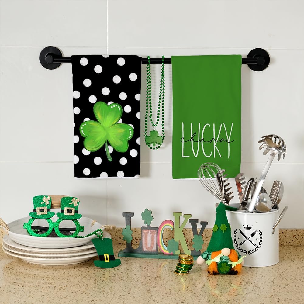 St. Patrick's Day Kitchen Towels Dish Set of 2 (18" x 26") for Home Décor