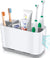 Toothpaste Caddy Organizer Holder Drainage for Bathroom Countertop with Adjustable Dividers