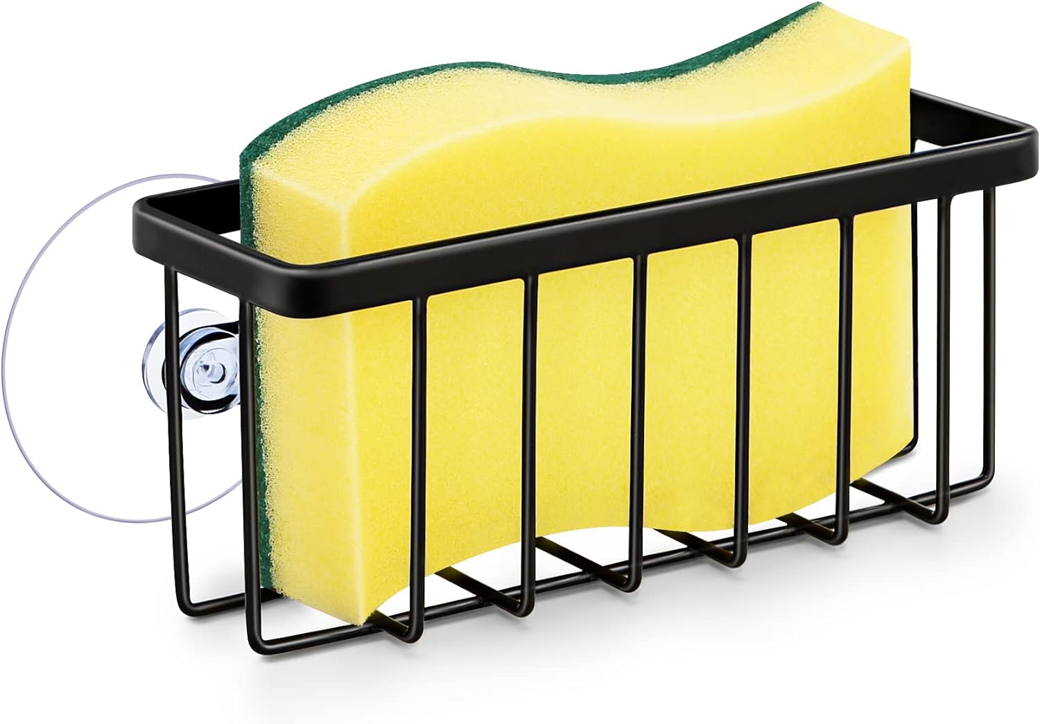 Kitchen Sink Sponge Holder, Kitchen Sink Caddy (Black)