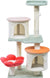 Plush  Flower Cat Tree Tower 42.7" Cat Tree with Scratch Posts Toy Ball Pet House Play (Medium 42.7" H)