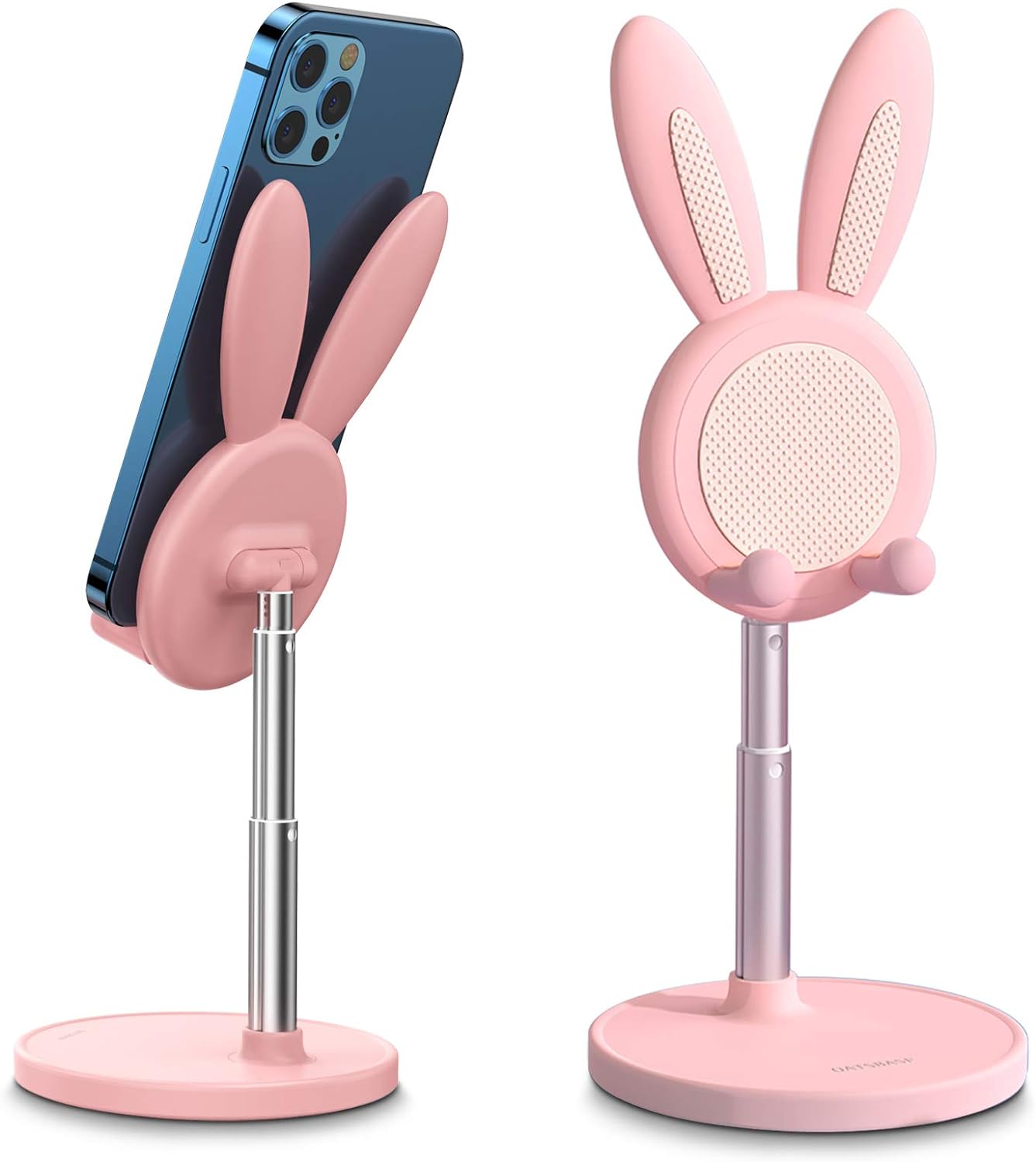 Cell Phone Stand Adjustable Bunny Cute Phone Stand for Desk, Pink