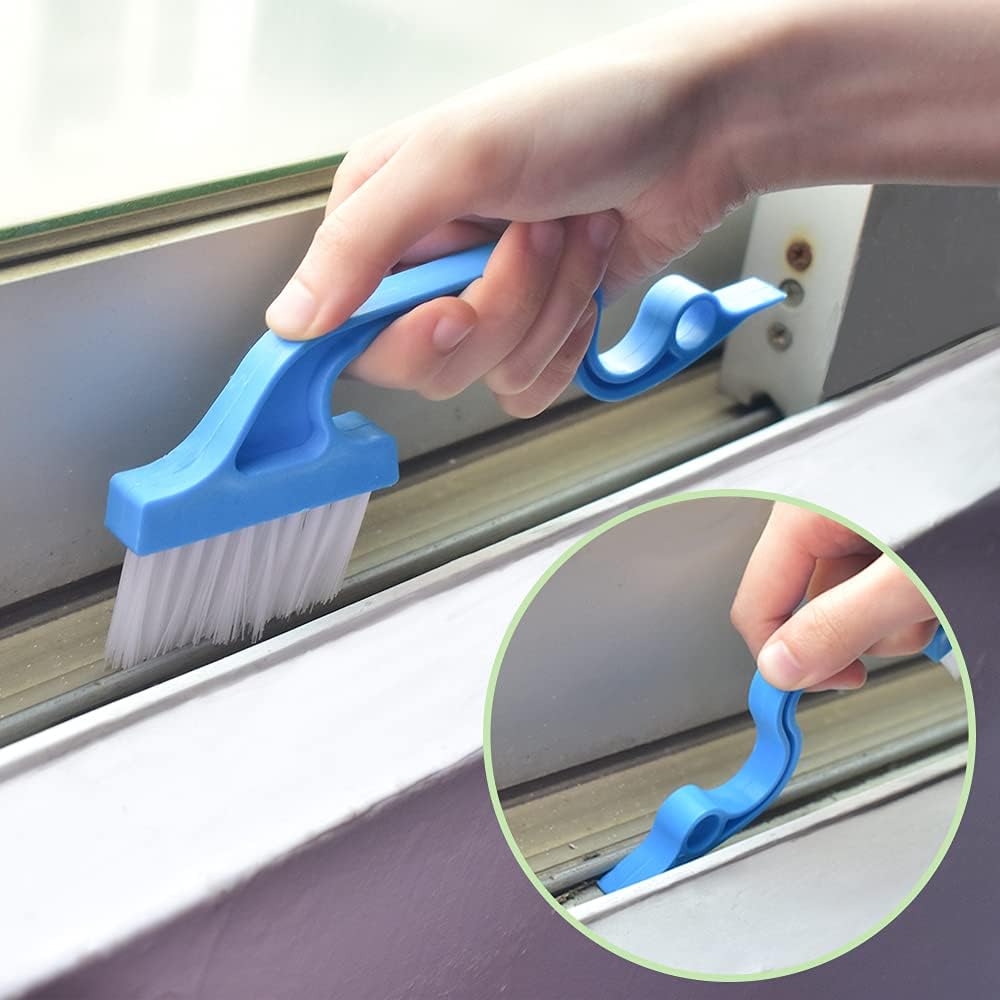 Brush Gap Cleaning Tool, 6 Pieces Handheld Gap Cleaning Tools 2 in 1 Dustpan Cleaning Brushes