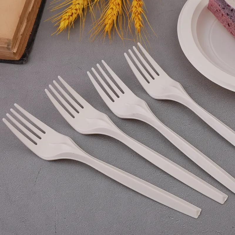 Eco Friendly Large Forks Disposable Forks 50 Packs (6.7") Durable and Heat Resistant Alternative to Plastic Forks Party Supplies