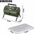 Portable Charcoal Grill - Adjustable Small BBQ Smoker for Outdoor Hiking Picnic - Green