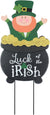 St Patrick's Day Decorations Leprechaun Pot of Gold Decorative Garden Stakes for St Patricks Day