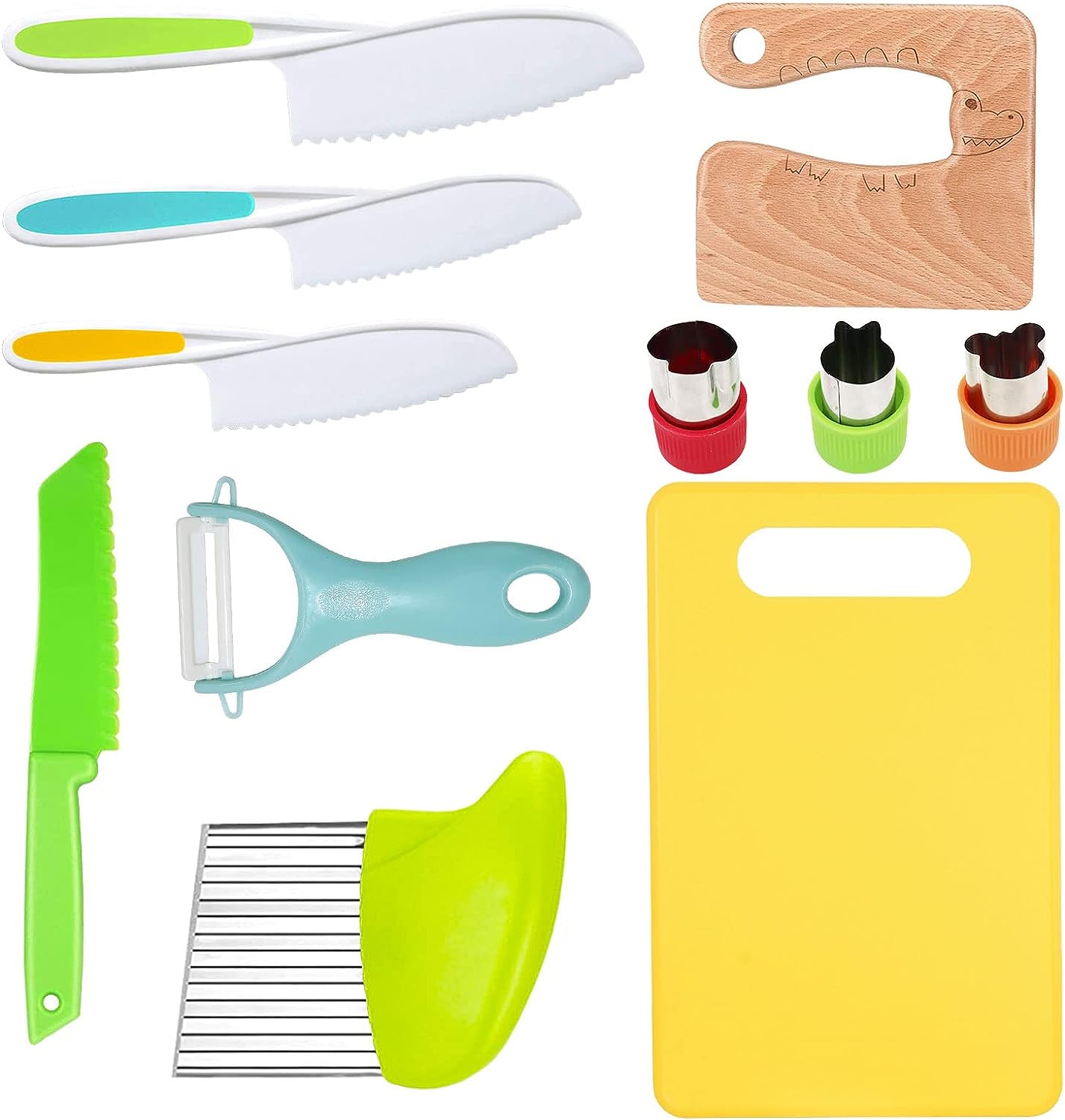 Kids Kitchen Knife Set of 11 for Kids Cooking