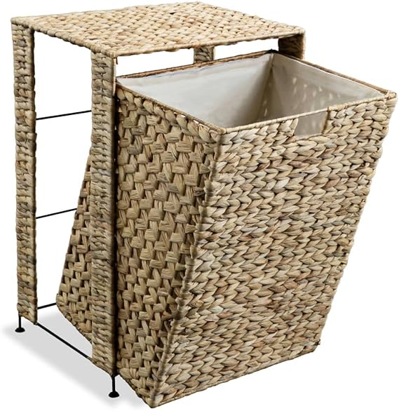Rustic Style Brown Laundry Basket for Bathroom