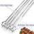 12 Pack 14" Kabob Skewers Flat Stainless Steel Metal BBQ Barbecue Skewer