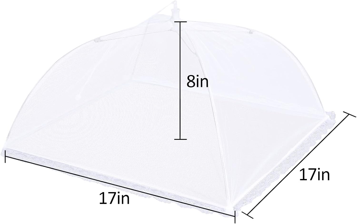 Mesh Food Covers 17" Outdoor Food Covers 4 Pack, White