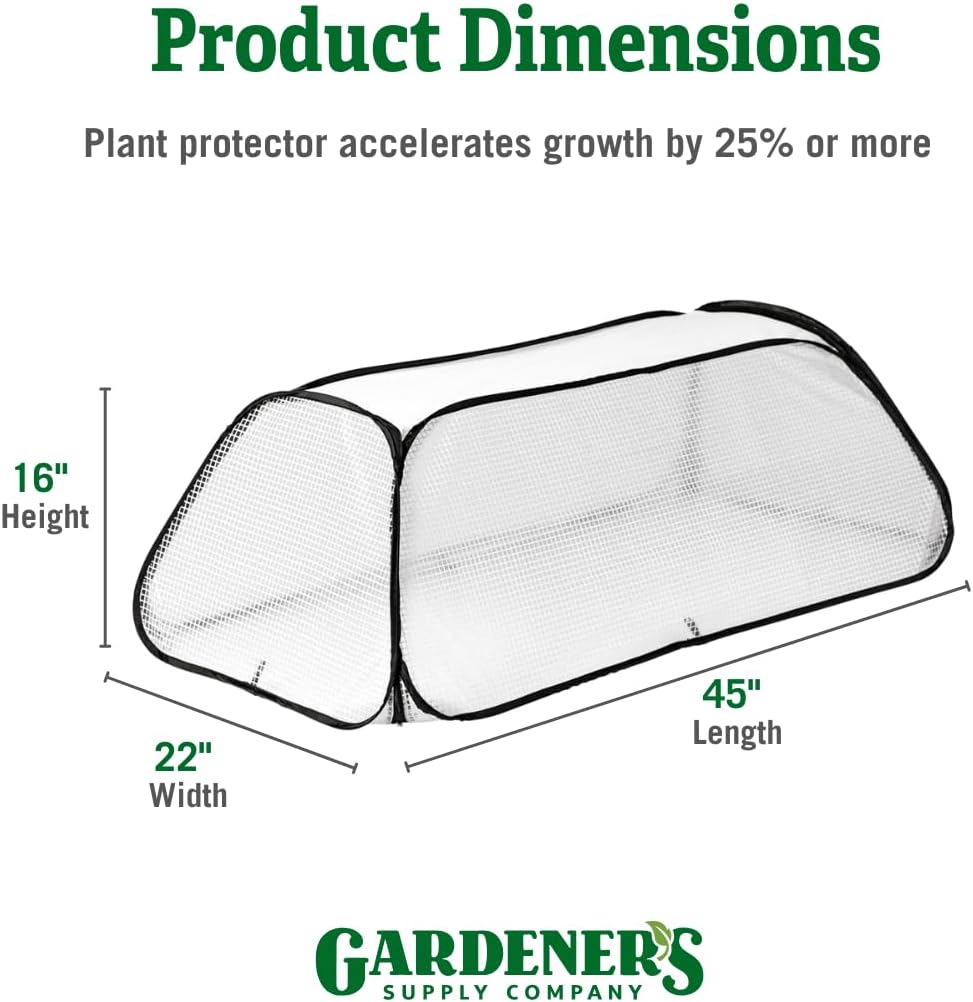 Plant Protector for Raised Garden Beds and Vegetable Rows - 45" L x 22" W x 16" H