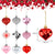 Valentines Day Decor 48 Pieces Ornaments for Valentines Tree Decorations, 10 Styles