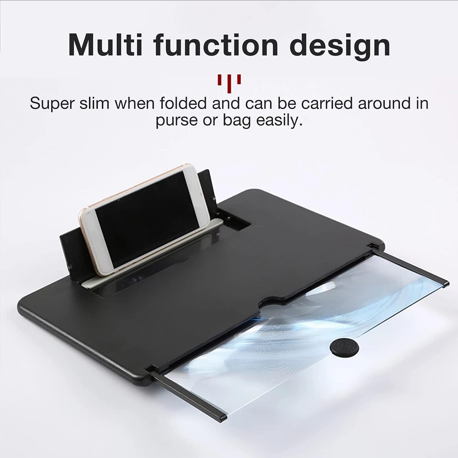 Foldable Screen Phone Magnifier, 12 Inch, Compatible with All Smartphones