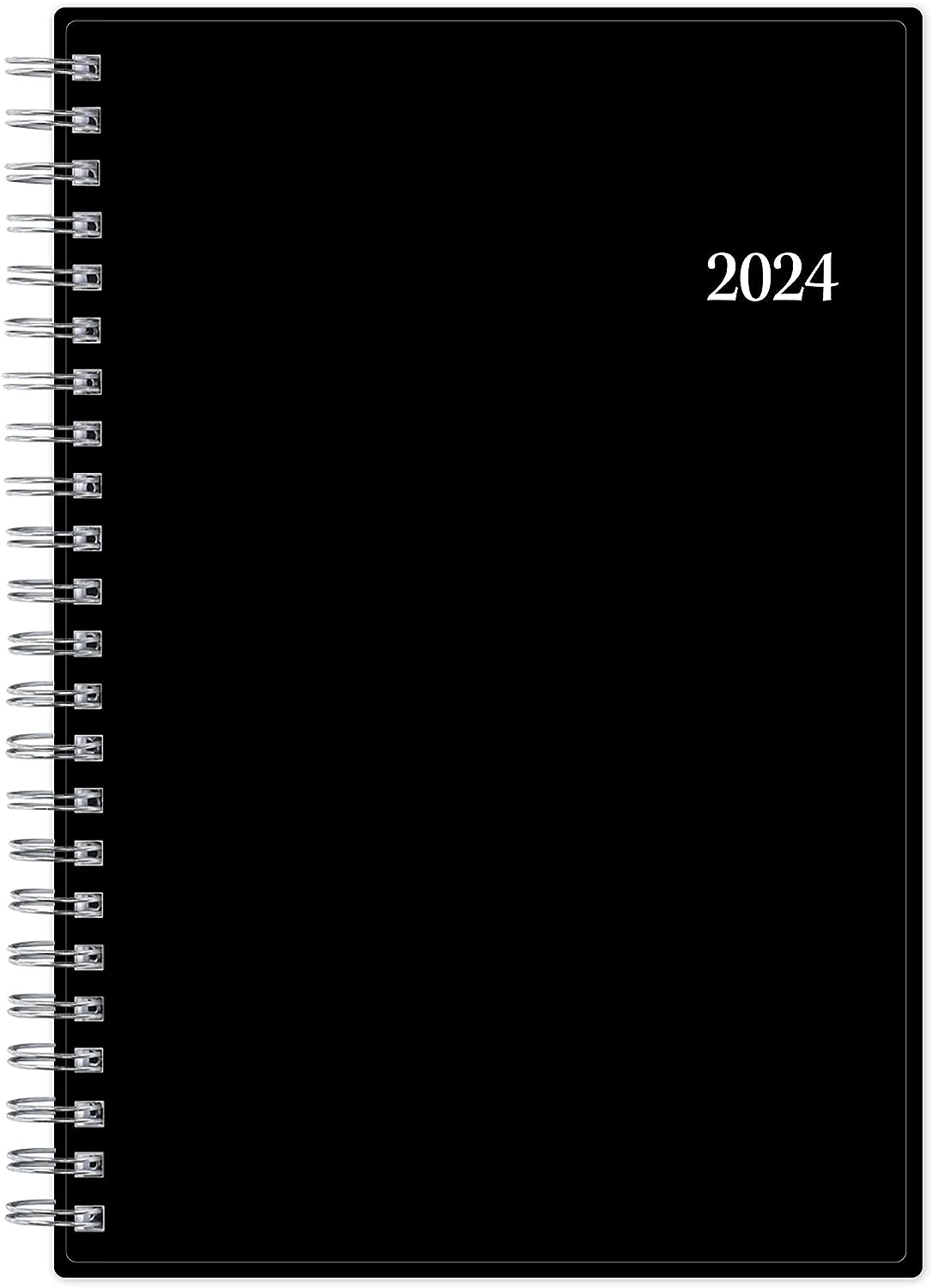 2024 Planner Weekly and Monthly 5" x 8" Planner, Flexible Cover and Wire bound (January - December)