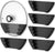 Universal Pot Lid Organizer 6 Pack, Wall Mount Lid Rack, Fits 6" to 13" (Black)