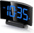 Digital Alarm Clock Digital Clock with Modern Curved Design Blue LED Numbers