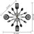 Kitchen Wall Clocks 16" with Spoons and Forks for Home Decor, Black