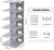 Adjustable Shoe Rack Shoe Slots Organizer, Pack of 6, Grey