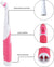 Electric Cleaning Brush with 4 in 1 Multiple Brush Heads for Bathroom Toilet Kitchen, Red