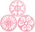 Silicone Trivet Mat Kitchen Hot Pads for Countertops & Table, Pink, 3 Packs