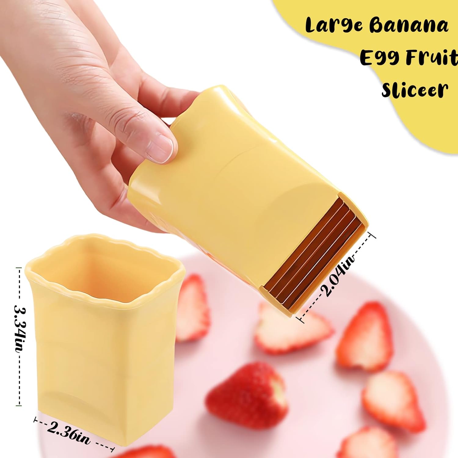 Kitchen Gadget Cup Slicers 2 Pack, Egg Banana Strawberry Cutters