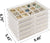 Acrylic Jewelry Box with 5 Drawers, Clear Storage Organizer Display Case, Beige