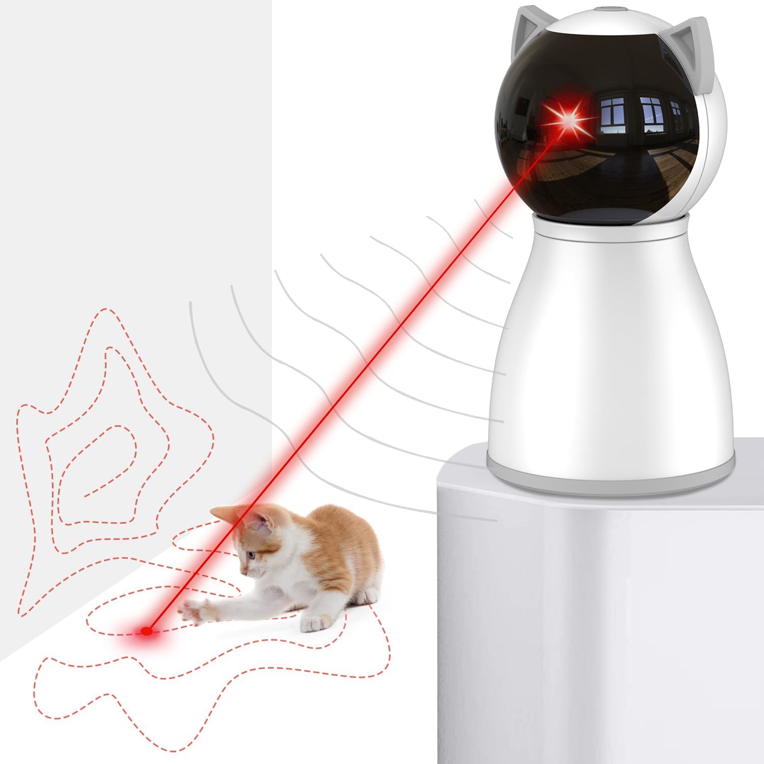 Laser Cat Toys for Indoor Cats Motion Activated Rechargeable Automatic Cat Laser Toy