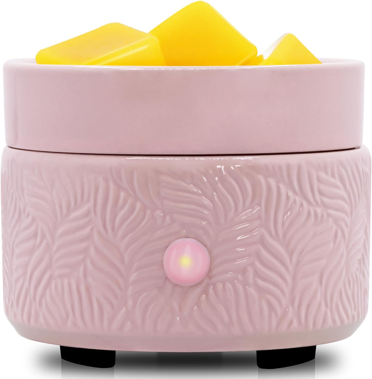 Ceramic Essential Oil Burner Warmer 3-in-1 Fragrance Wax Melter for Scented Wax, Pink