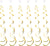 Hanging Swirl Decorations 30 Pieces  Plastic Streamer Party Swirl Spiral Decorations, Gold