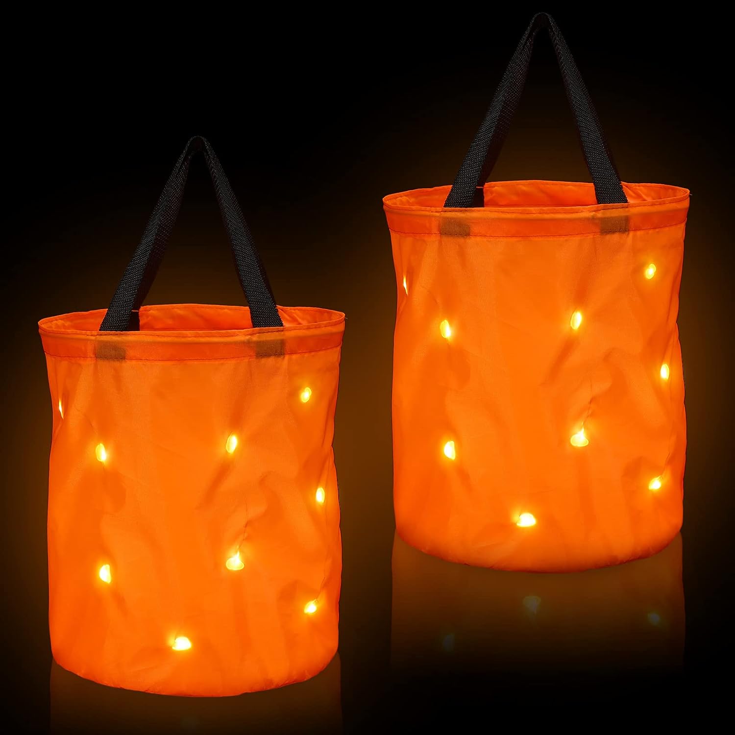 Halloween Party Bags 2 Pieces LED Light Halloween Candy Bags