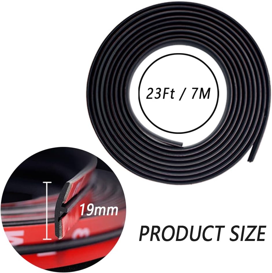 Tailgate Adhesive Rubber Seal Strip (19mm × 23FT)