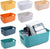 Plastic Storage Bins Baskets 7.2L, 7 Pack Small Containers in Multiple Colors for Kitchen, Cupboard Box, Bathroom Organizer