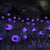 Halloween Scary Eyeballs 2 Pack Solar Garden Lights Decoration with 12LED Purple Spooky Lights