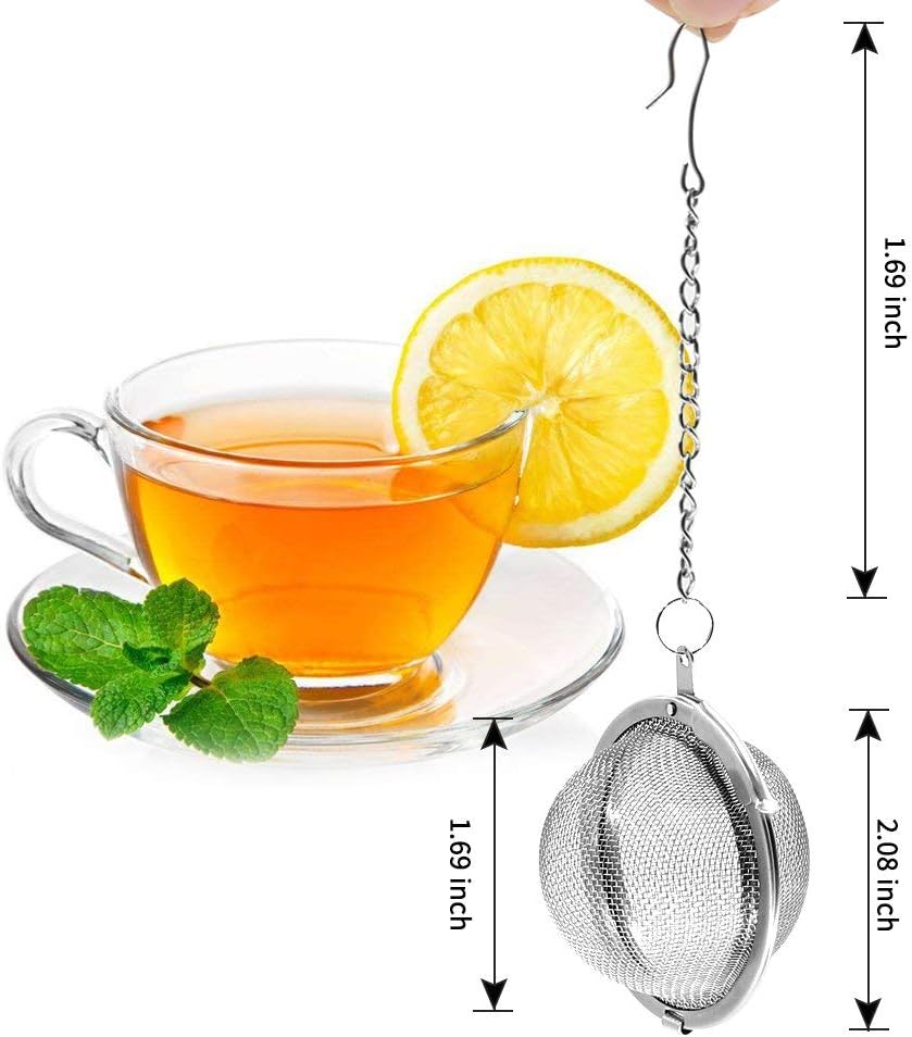 Tea Infuser Strainer Filters 2 Pack, 2.1 Inch Tea Strainers Tea