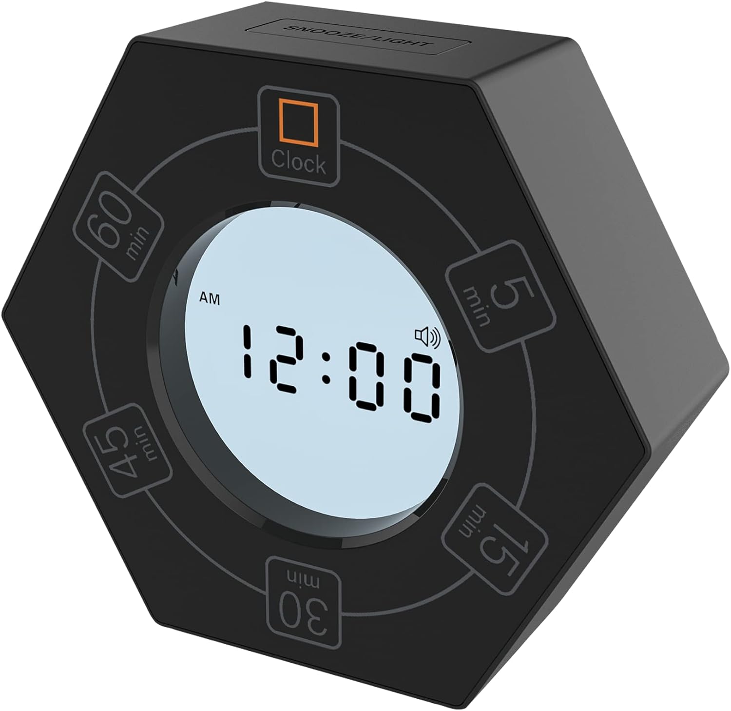 Countdown Timer Home & Office Timer with Clock, Black