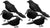 Black Feathered Crows 6 Pack Halloween Decorations Realistic Bird Halloween