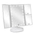 Vanity Mirror Floor Mount Tri-Fold Lighted and 3X/2X/1X Magnification,Travel Mirror