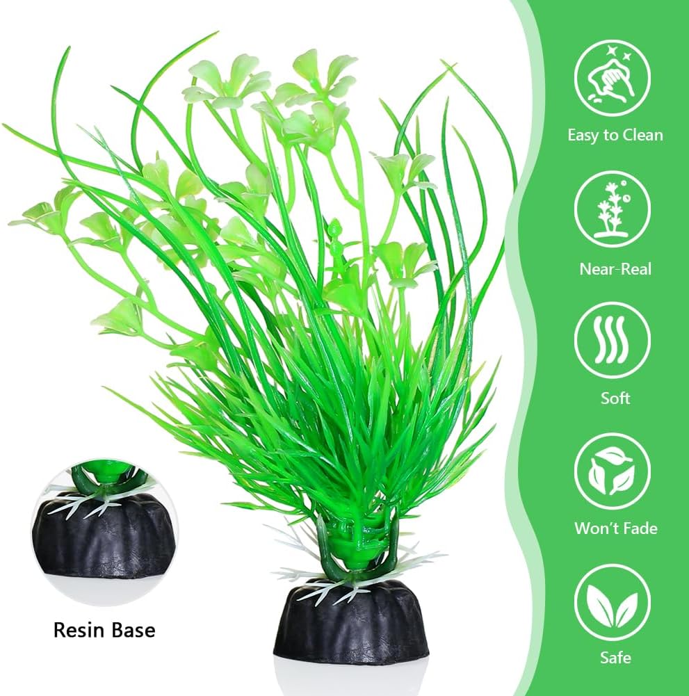 Artificial Plants 12 Pieces Aquarium Plants Decorations Plastic Plants