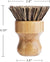 Bamboo Round Palm Pot Brush 3 Packs with Union Fiber and Tampico Fiber for Cleaning Pots