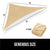 Triangle Patio Sunshade Cover 16Ft Heavy Duty Sun Shade UV Fade Tear Rust Resistant Canopy